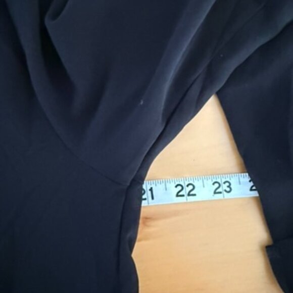 $50 Retail – Dynamite Jet Black Sheer Tie Front Blouse XL NWT - Picture 7 of 7